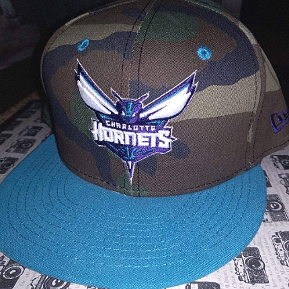 🍂🏀 Charlotte Hornets - New Era 59Fifty - 7 3/8" Fitted Forest Camo Hat 🏀🍂